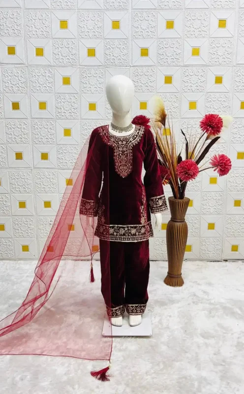 Beautiful Baby 237 Viscose Velvet Designer Eid Kid Collection Wholesale 2026 3 Beautiful Baby 237 Viscose Velvet Designer Eid Kid Collection Wholesale 2026