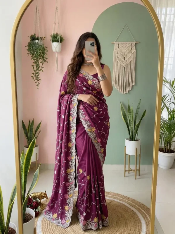 Latest Karishma Vitamin Foil Gota & Multi Work Silk Saree Collection Wholesale 2026 7 Latest Karishma Vitamin Foil Gota & Multi Work Silk Saree Collection Wholesale 2026