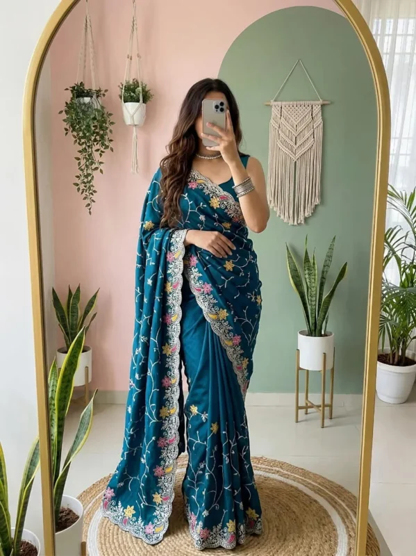 Latest Karishma Vitamin Foil Gota & Multi Work Silk Saree Collection Wholesale 2026 2 Latest Karishma Vitamin Foil Gota & Multi Work Silk Saree Collection Wholesale 2026
