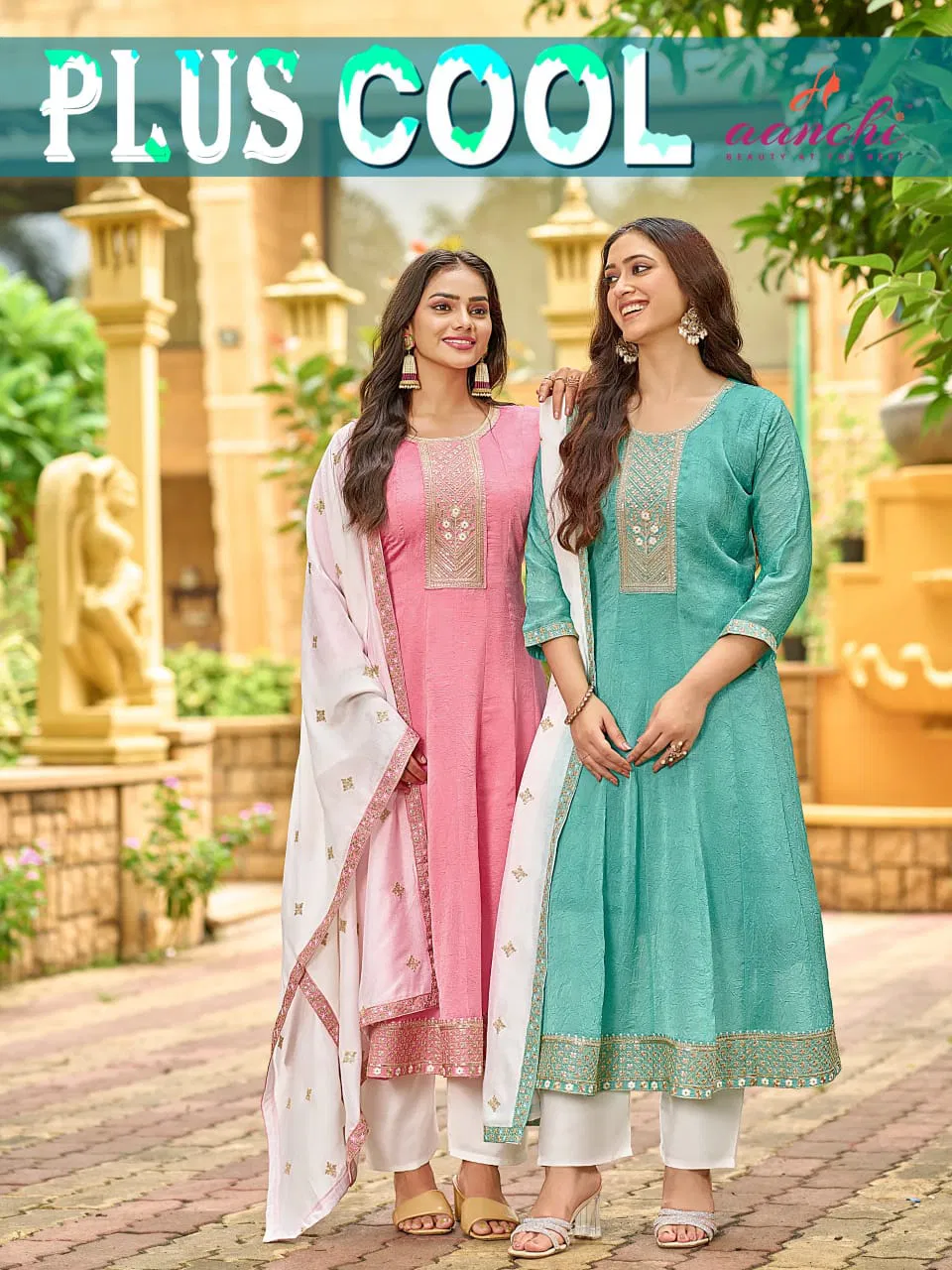 Aanchi Plus Cool Fancy Silk Embroidered Kurti With Bottom Dupatta Wholesale 3 Aanchi Plus Cool Fancy Silk Embroidered Kurti With Bottom Dupatta Wholesale