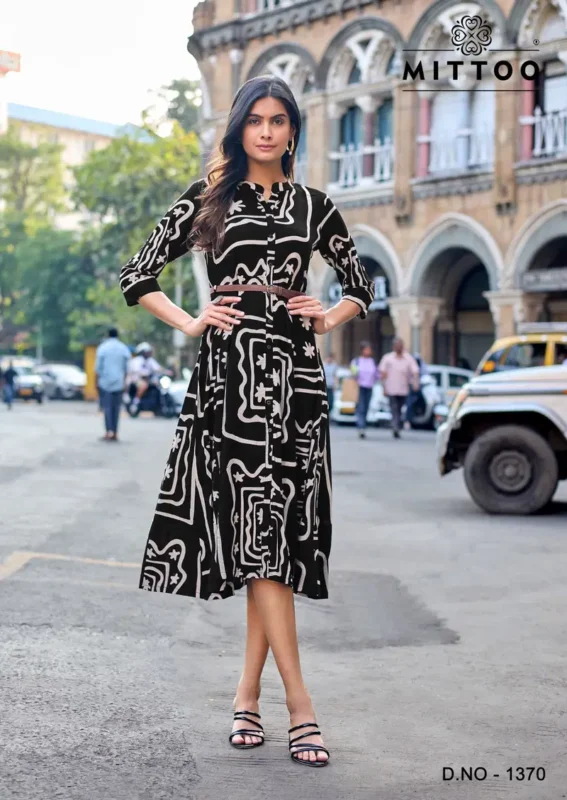 Stylish Mittoo Belt Vol 25 Rayon Printed Casual Wear One Piece Collection Wholesale 2026