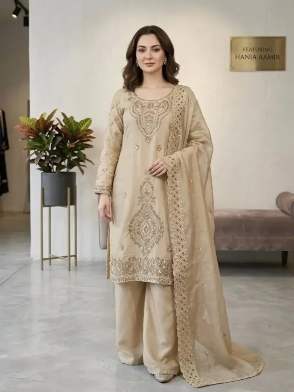 Buy Sabina 5335 Embroidery Beads Work Kurti Palazzo With Dupatta Wholesale 2026