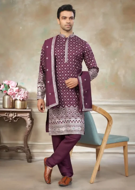 Launching Shyam Vol 85 Wedding Kurta Pajama With Dupatta For Men Wholesale 2026