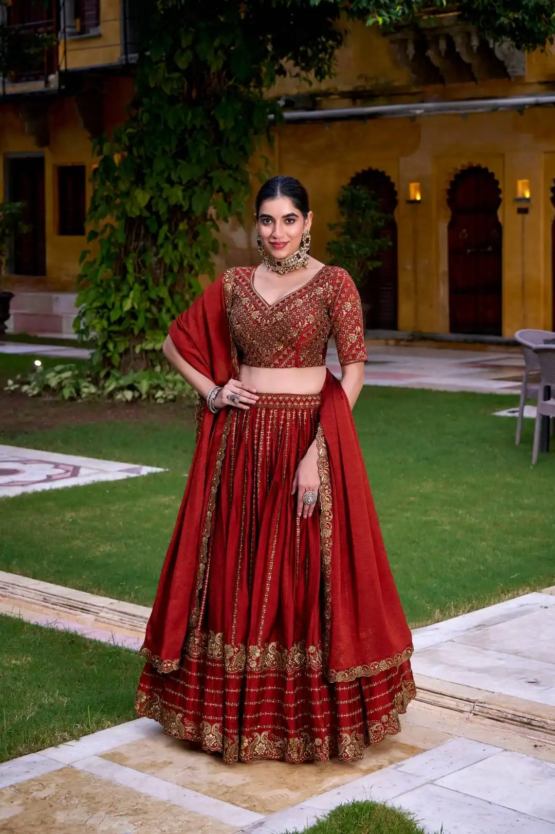 WMN 1438 Rangoli Crush Lehenga Choli With Embroidery Work