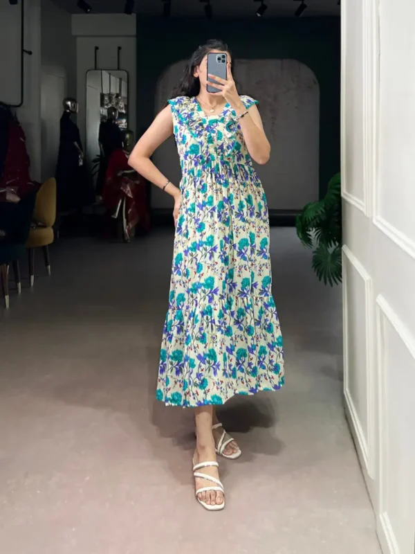Launching WMN 4506 Maslin Silk Floral Print Frock Kurti Collections Wholesale 2026 6 Launching WMN 4506 Maslin Silk Floral Print Frock Kurti Collections Wholesale 2026