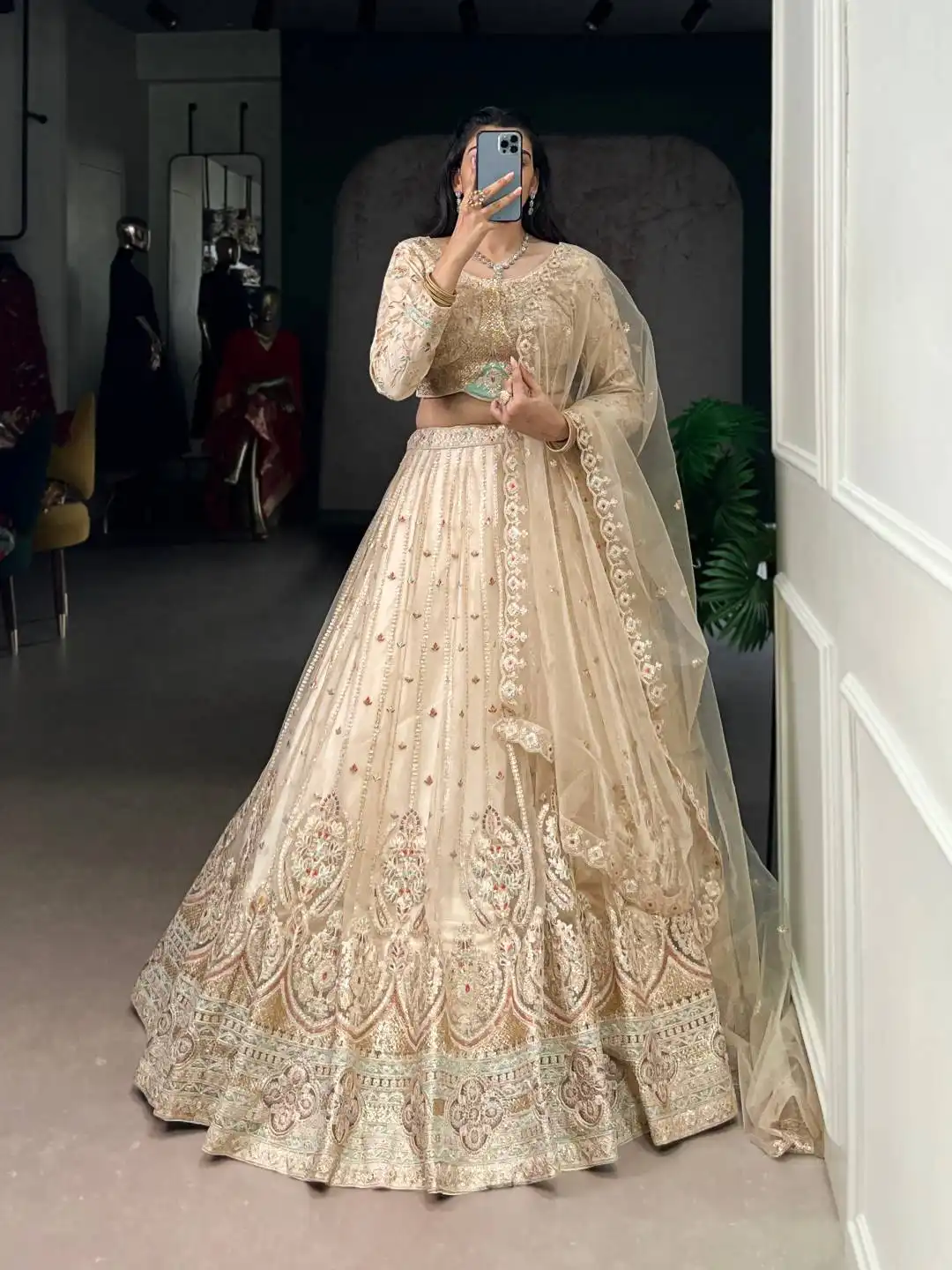 WMN 1453 Net Wedding Lehenga Choli With Embroidery Wholesale 5 Buy WMN 1453 Net Wedding Lehenga Choli With Embroidery Wholesale 2026
