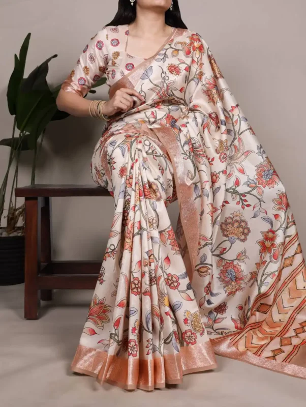 Launching WMN 7057 Tasar Silk Floral Printed Saree Collection Wholesale 2026 3 Launching WMN 7057 Tasar Silk Floral Printed Saree Collection Wholesale 2026