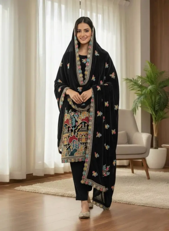 Latest Sabina 5220 Viscose Velvet Readymade Dress 04 Pcs Set Wholesale 2026