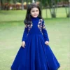 Baby 230 Blue Viscose Velvet Festive Gown Collection