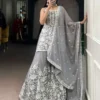 WMN 3042 Grey Star Georgette Sarara Suit Collection