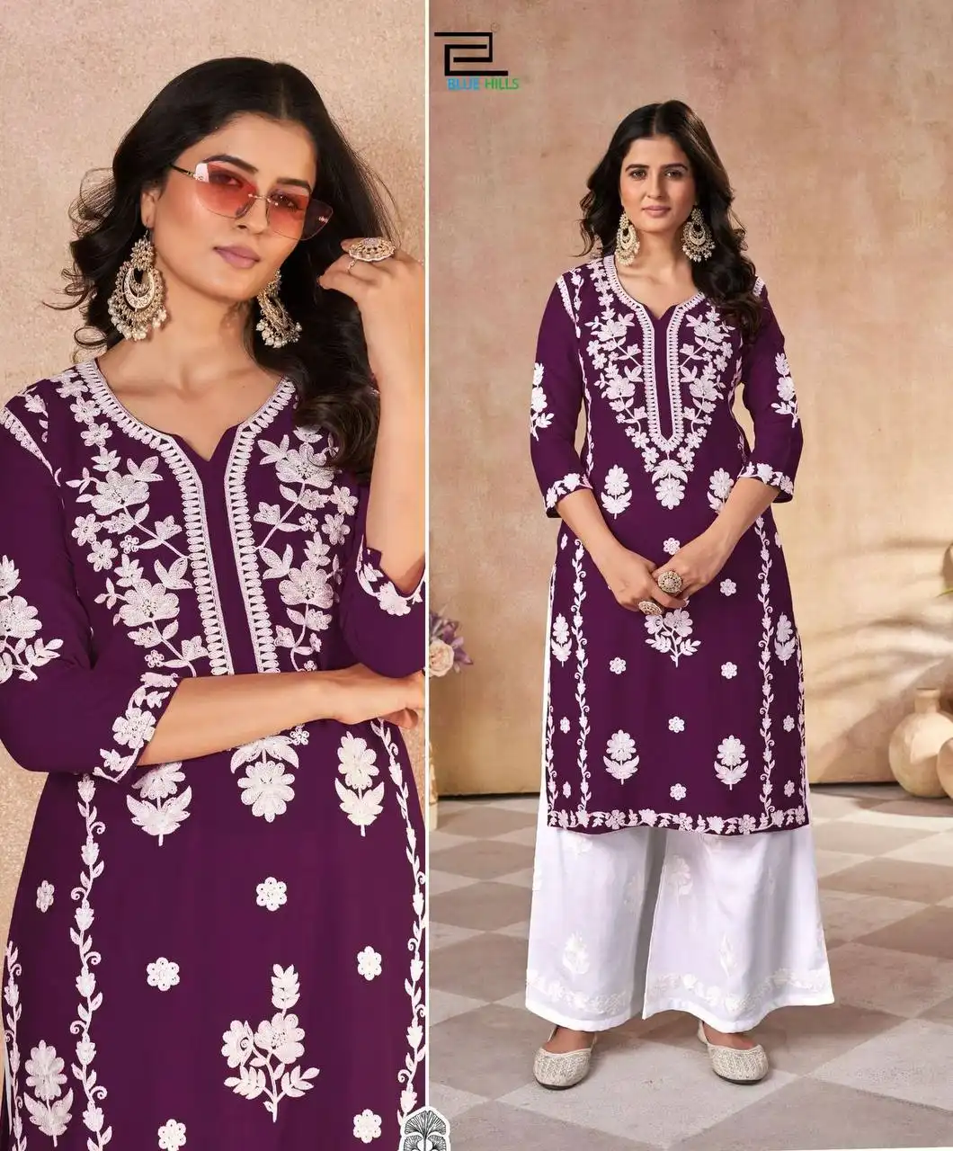 SS2016 Heavy Rayon Embroidery Kurti Plazzo Collection Wholesale 3 SS2016 Heavy Rayon Embroidery Kurti Plazzo Collection