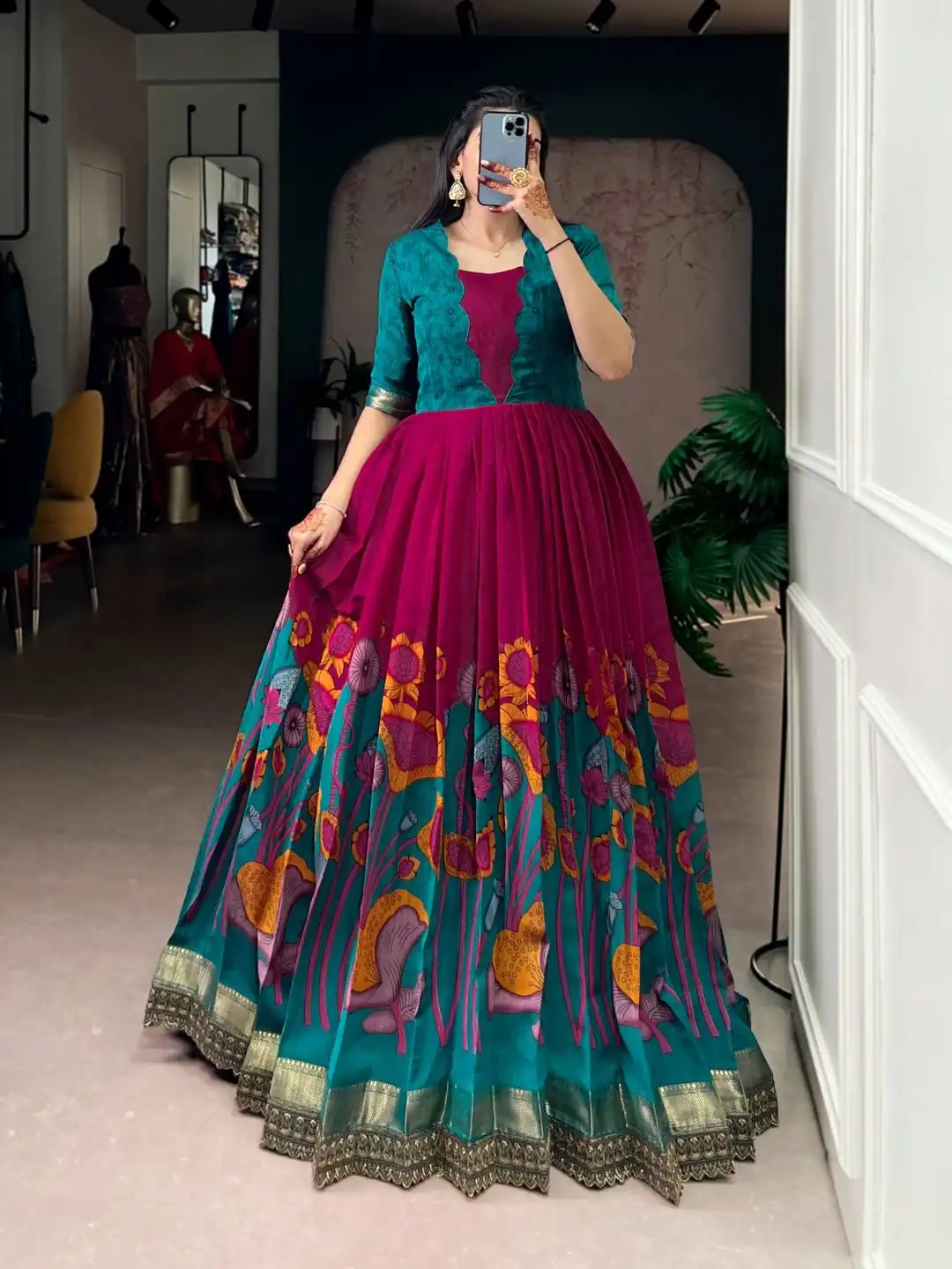 WMN 5013 Designer Gown Wholesale Market in Surat