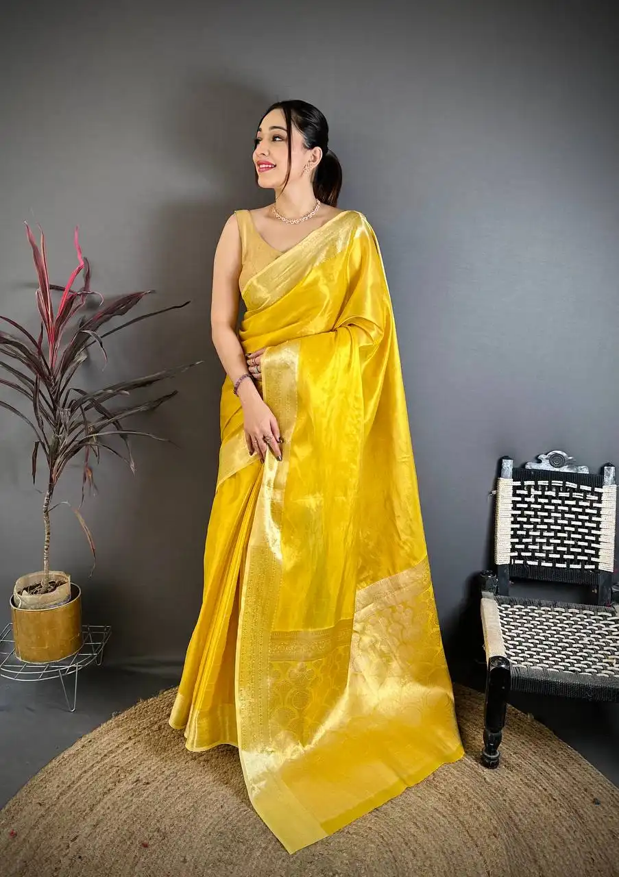 Laxmi 1053 Banarasi Silk Copper Zari Saree Wholesale Market