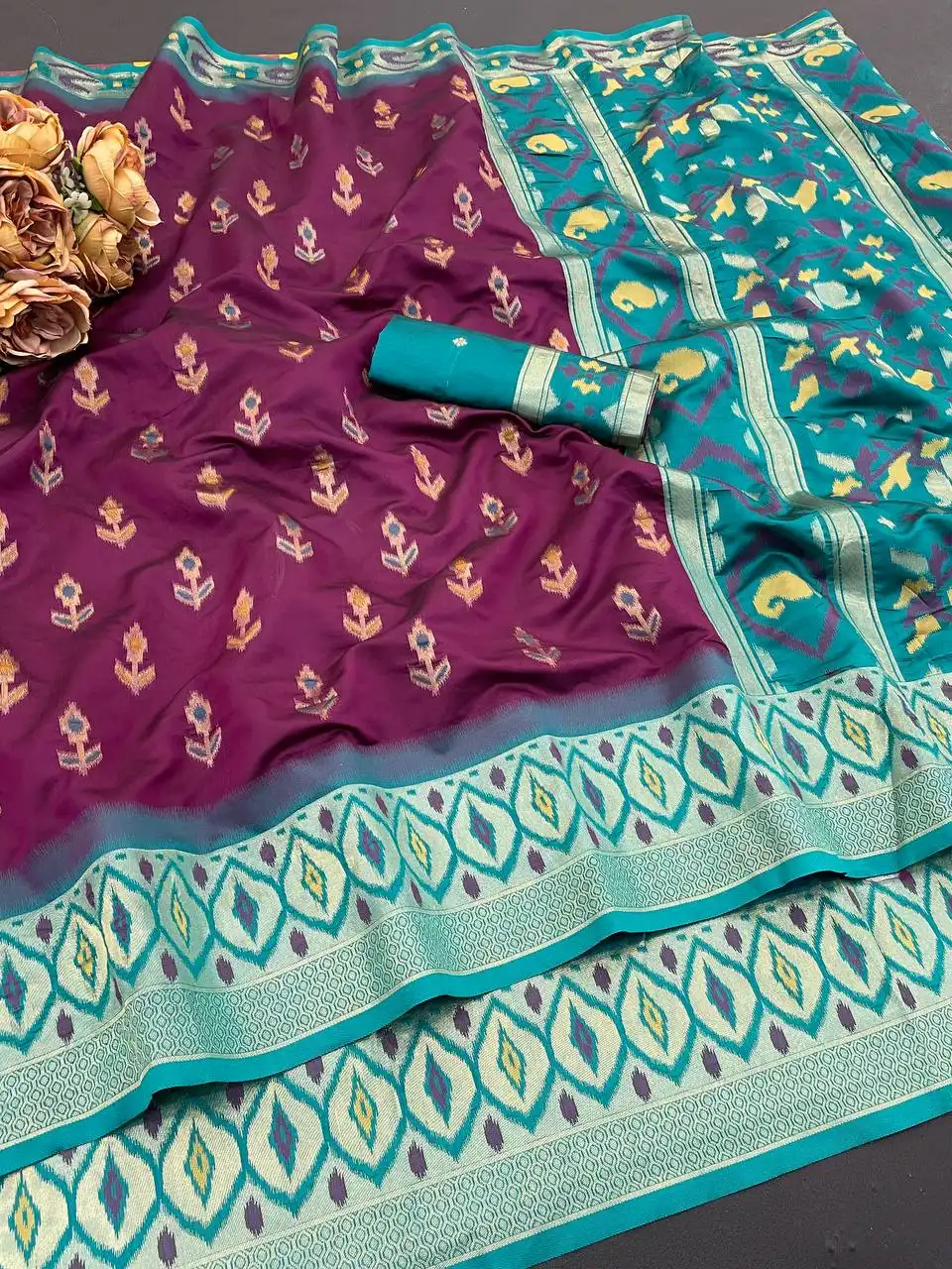 Laxmi 1054 Flowers And Mina Design With Zari Weaving Saree