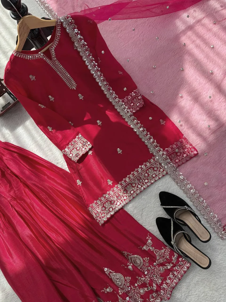 Deepika 6004 Chinon Silk Sharara Suit Wholesale 5 Stylish Deepika 6004 Chinon Silk Sharara Suit Wholesale 2026