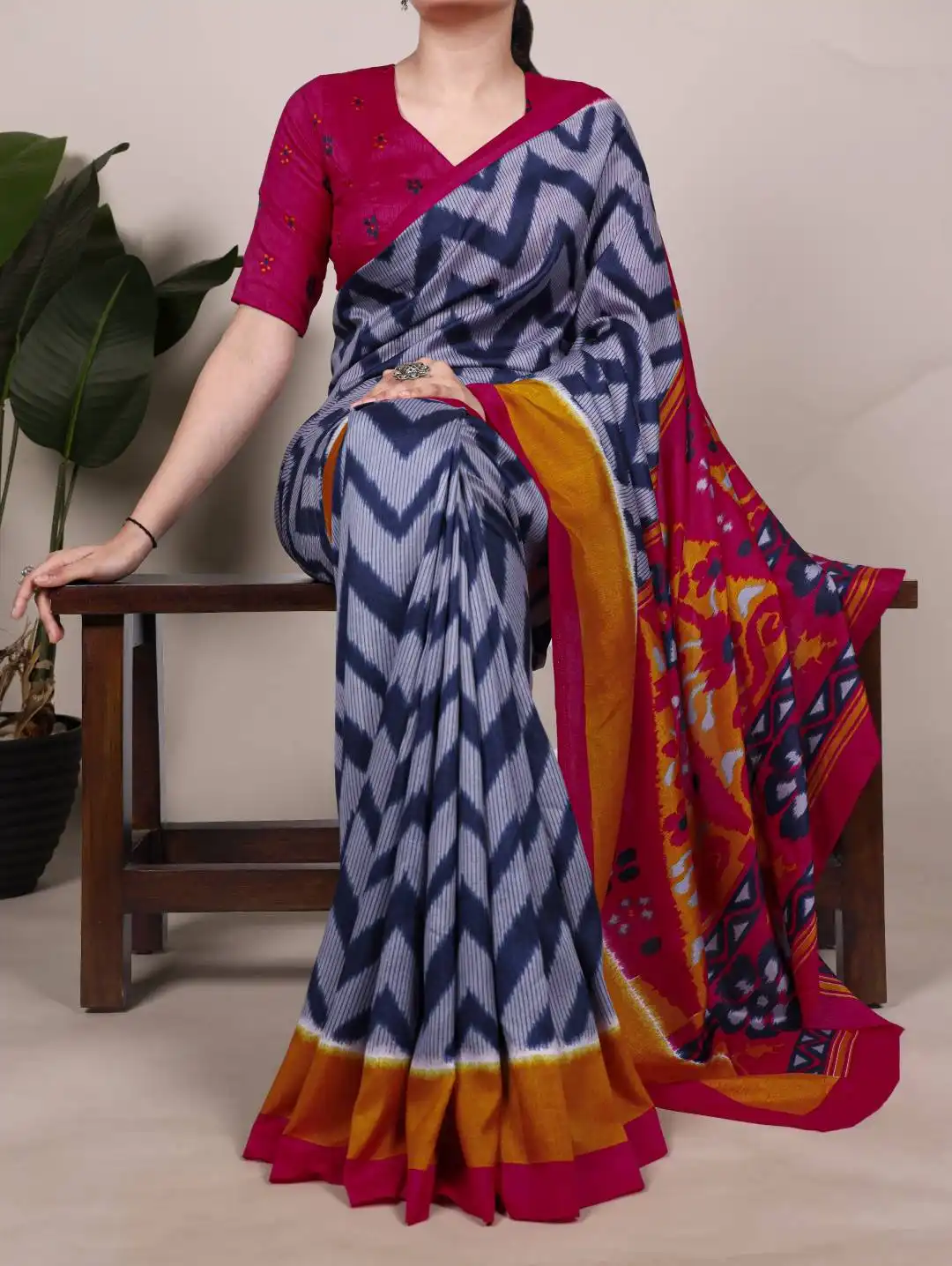WMN 7043 Tasar Silk Printed Sari Collection Below 1000