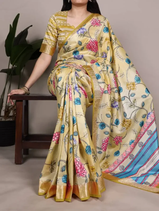 Launching WMN 7057 Tasar Silk Floral Printed Saree Collection Wholesale 2026 4 Launching WMN 7057 Tasar Silk Floral Printed Saree Collection Wholesale 2026
