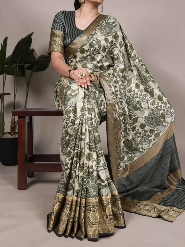 Stylish WMN 7050 Tasar Silk Printed Saree Below 1000 Wholesale 2026 3 Stylish WMN 7050 Tasar Silk Printed Saree Below 1000 Wholesale 2026