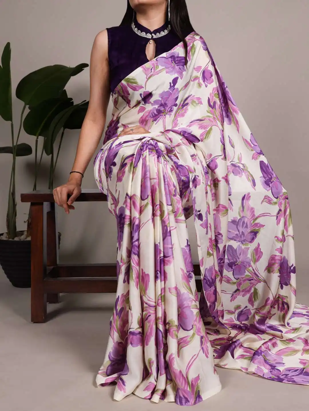 WMN 7008 Satin Silk Floral Printed Saree 04 Pcs Set Wholesale 7 Buy WMN 7008 Satin Silk Floral Printed Saree 04 Pcs Set Wholesale 2026