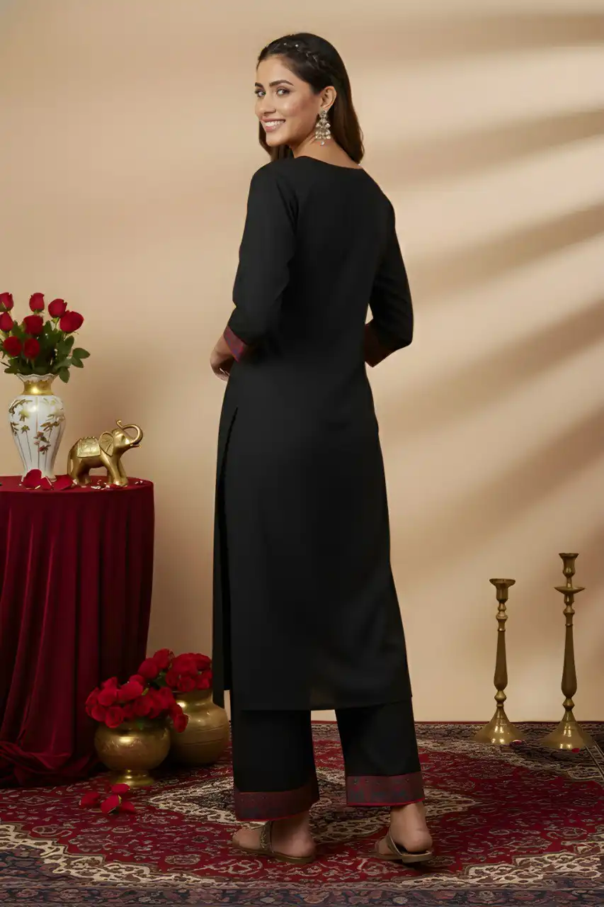 Shiv Vol 153 Black Heavy Cotton Plain Top With Bottom Wholesale 4 Latest Shiv Vol 153 Black Heavy Cotton Plain Top With Bottom Wholesale 2026