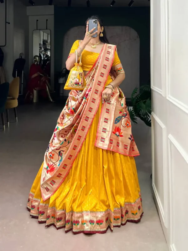 Buy WMN 2031 Silk Paithani Lehenga Choli with Zari Weaving And Lace Border Wholesale Surat Wholesale 2026 3 Buy WMN 2031 Silk Paithani Lehenga Choli with Zari Weaving And Lace Border Wholesale Surat Wholesale 2026