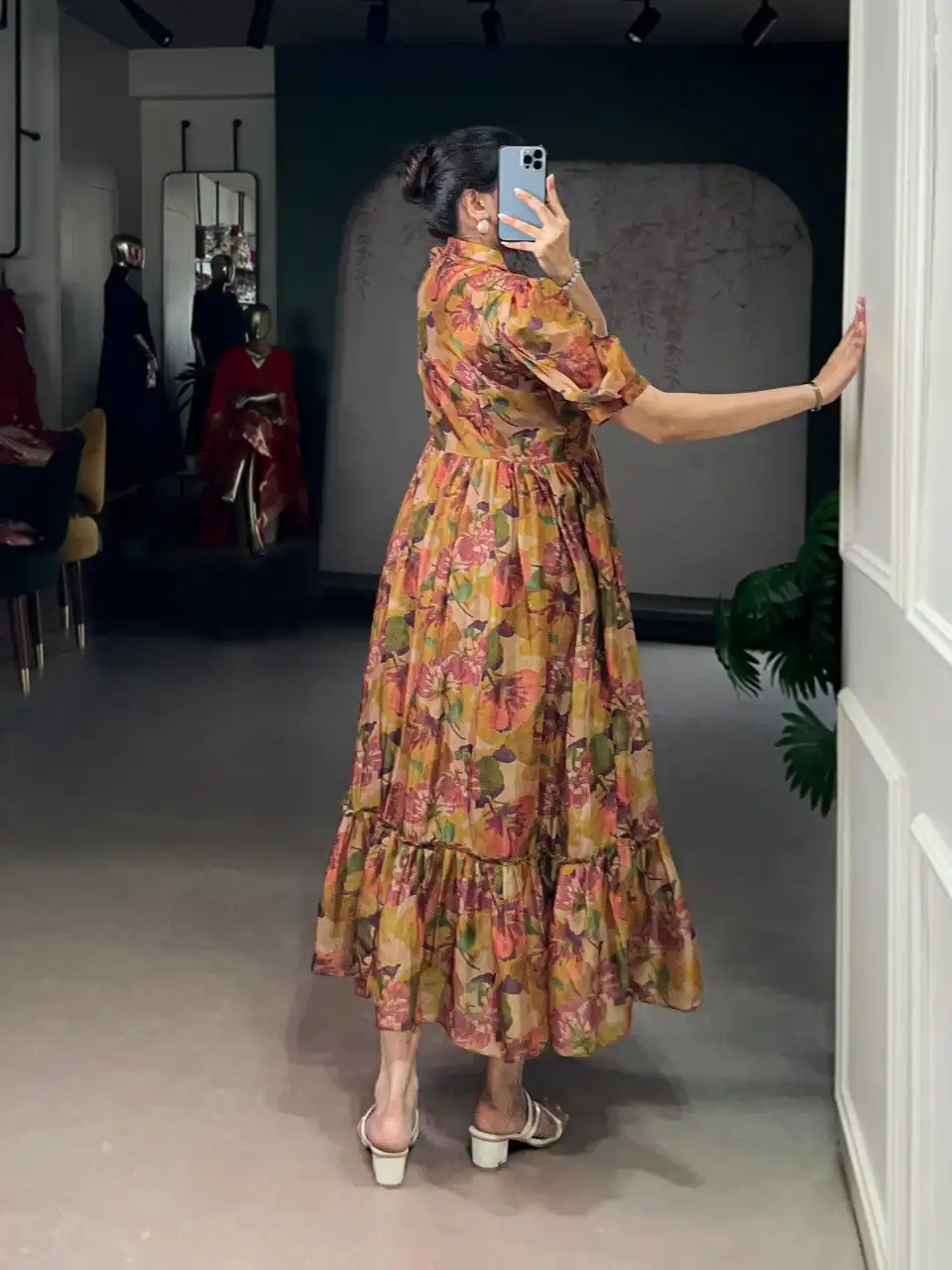 WMN 4505 Organza Floral Printed Frock Kurti Below 1000 Wholesale 4 Launching WMN 4505 Organza Floral Printed Frock Kurti Below 1000 Wholesale 2026