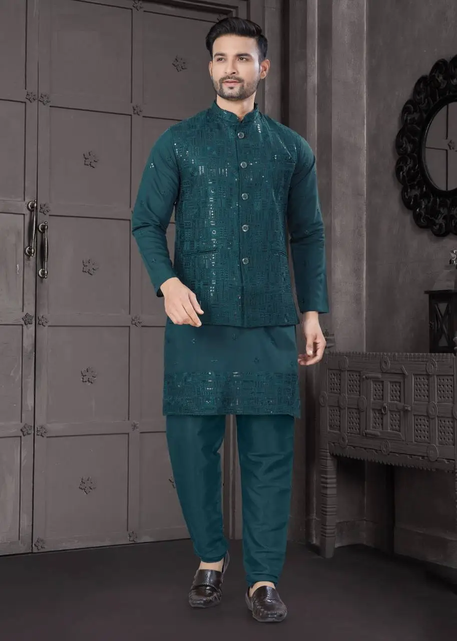 Shyam Vol 45 Wedding Kurta Pajama With Koti Collection