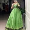 WMN 5034 Polyester Viscose Gown 04 Pcs Set