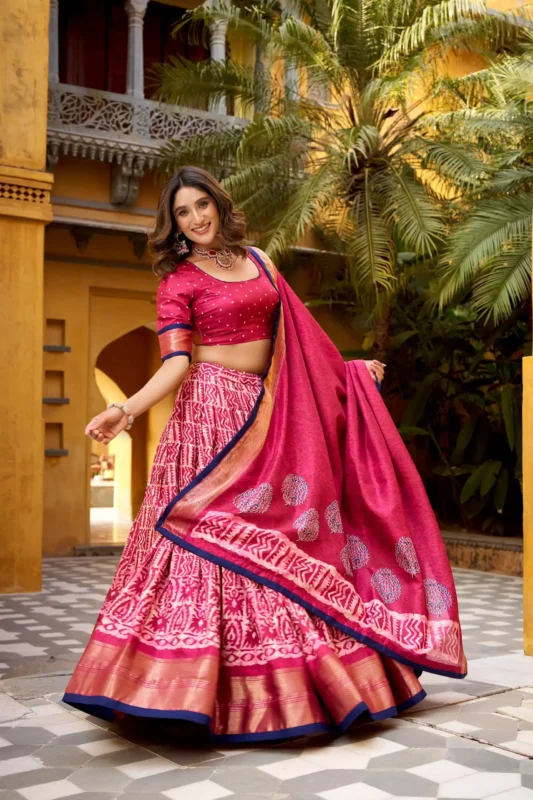 Launching WMN 1252 Dola Silk Batik Printed Lehenga Choli Wholesale 2026 2 Launching WMN 1252 Dola Silk Batik Printed Lehenga Choli Wholesale 2026