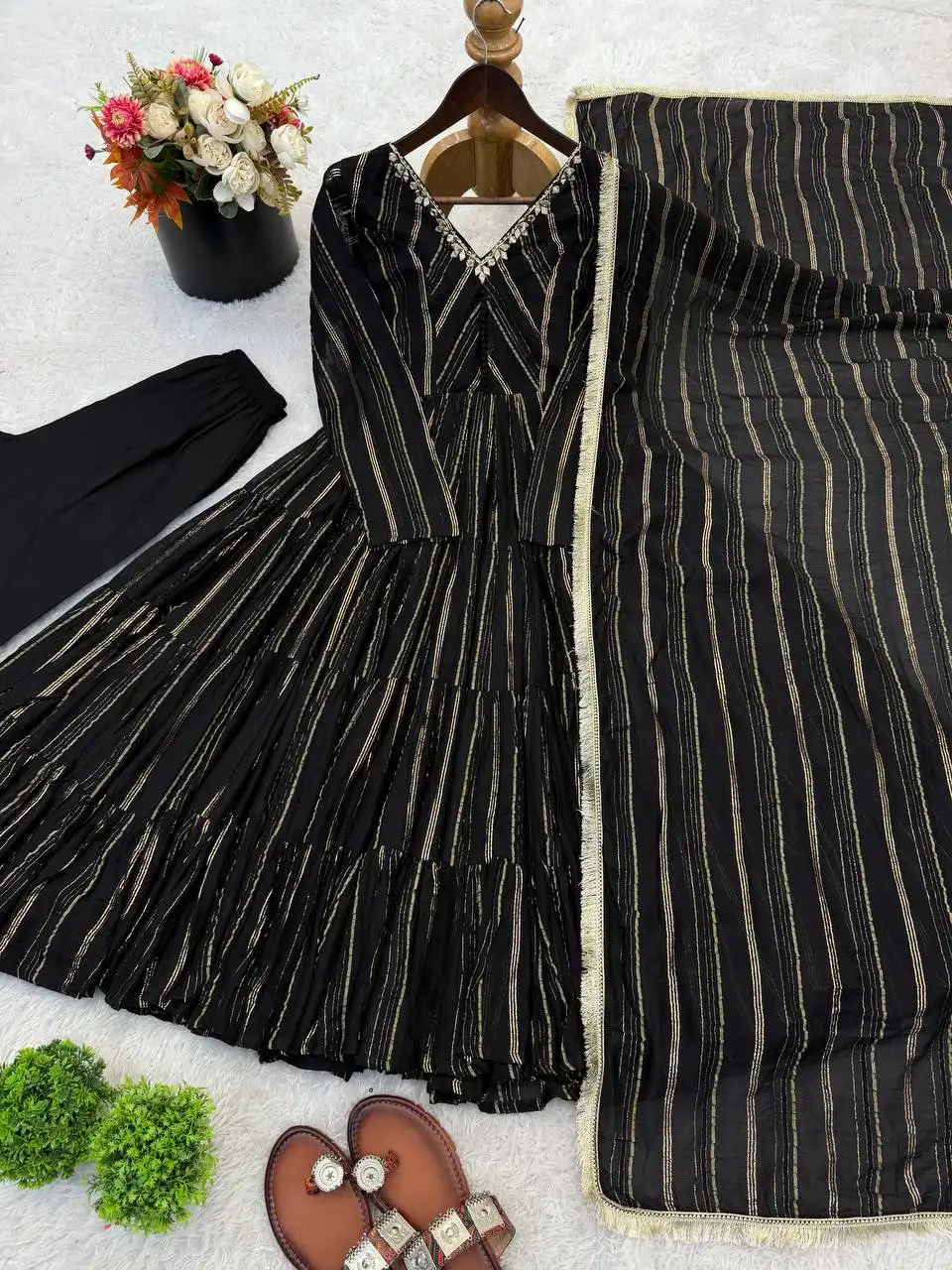 Sabina 5305B Mal Chanderi Women Ruffle Readymade Dress Wholesale 7 Latest Sabina 5305B Mal Chanderi Women Ruffle Readymade Dress Wholesale 2026