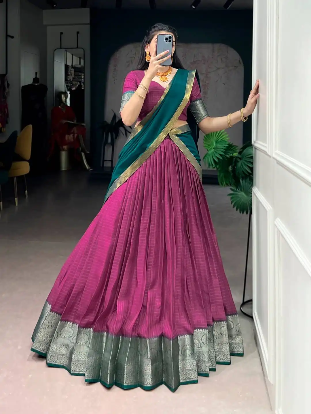 WMN 2045 Dola Chex Zari Weaving Occasion Lehenga Choli Wholesale 6 Latest WMN 2045 Dola Chex Zari Weaving Occasion Lehenga Choli Wholesale 2026