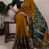 WMN 7048 Viranshi Viscose Chanderi Printed Sari Collection