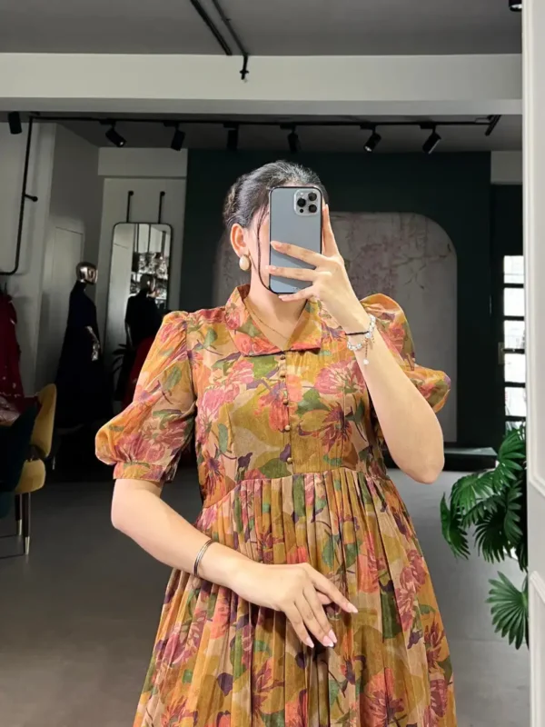 Launching WMN 4505 Organza Floral Printed Frock Kurti Below 1000 Wholesale 2026 3 Launching WMN 4505 Organza Floral Printed Frock Kurti Below 1000 Wholesale 2026