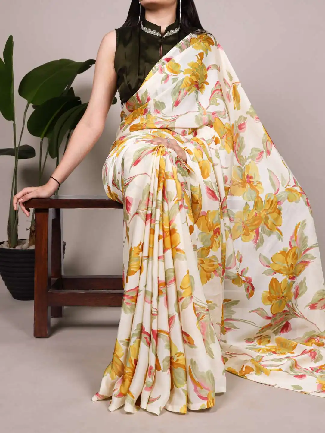 WMN 7008 Satin Silk Floral Printed Saree 04 Pcs Set Wholesale 5 Buy WMN 7008 Satin Silk Floral Printed Saree 04 Pcs Set Wholesale 2026