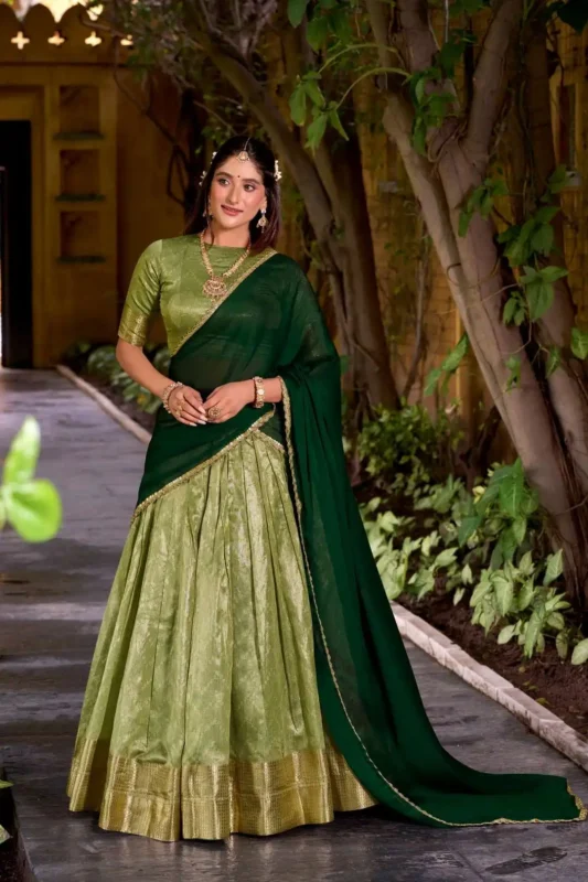 Buy WMN 2026 Dupion Silk Chaniya Choli With Zari Weaving Wholesale 2026