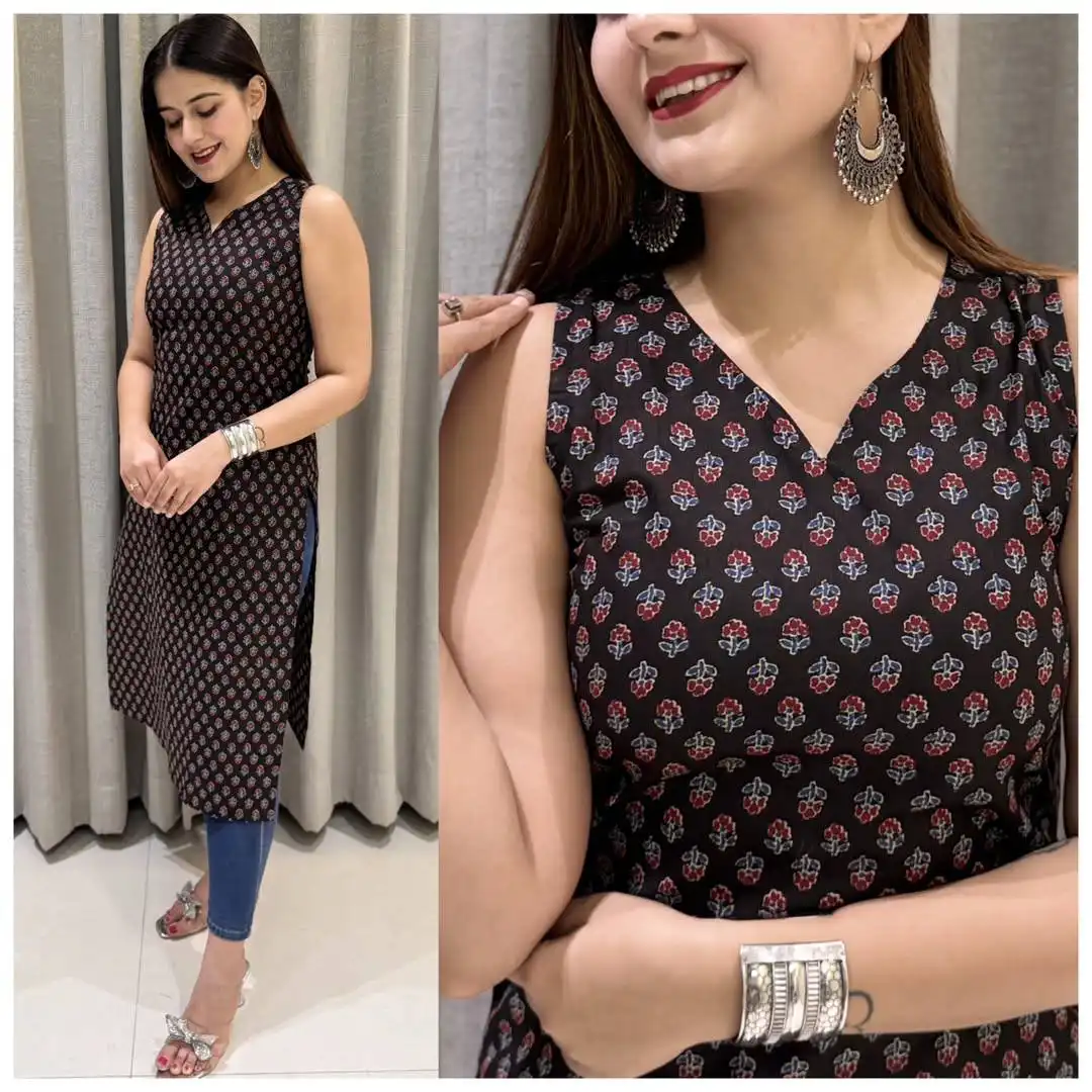 SS2016 Cotton Printed Office Wear Kurti Below 500