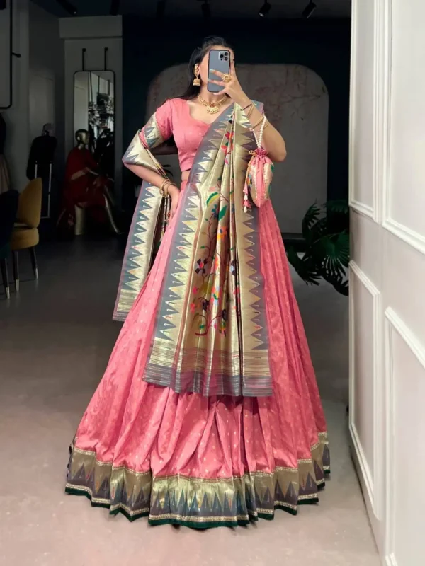 Buy WMN 2031 Silk Paithani Lehenga Choli with Zari Weaving And Lace Border Wholesale Surat Wholesale 2026 7 Buy WMN 2031 Silk Paithani Lehenga Choli with Zari Weaving And Lace Border Wholesale Surat Wholesale 2026
