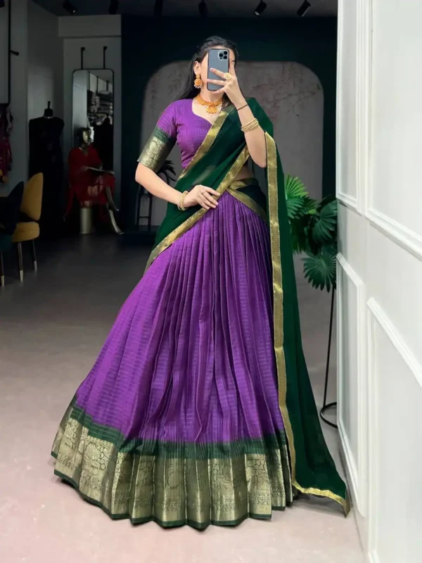 Latest WMN 2045 Dola Chex Zari Weaving Occasion Lehenga Choli Wholesale 2026