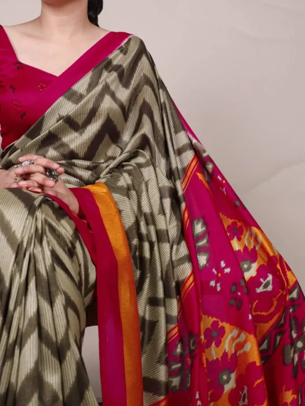 Stylish WMN 7043 Tasar Silk Printed Sari Collection Below 1000 Wholesale 2026 6 Stylish WMN 7043 Tasar Silk Printed Sari Collection Below 1000 Wholesale 2026
