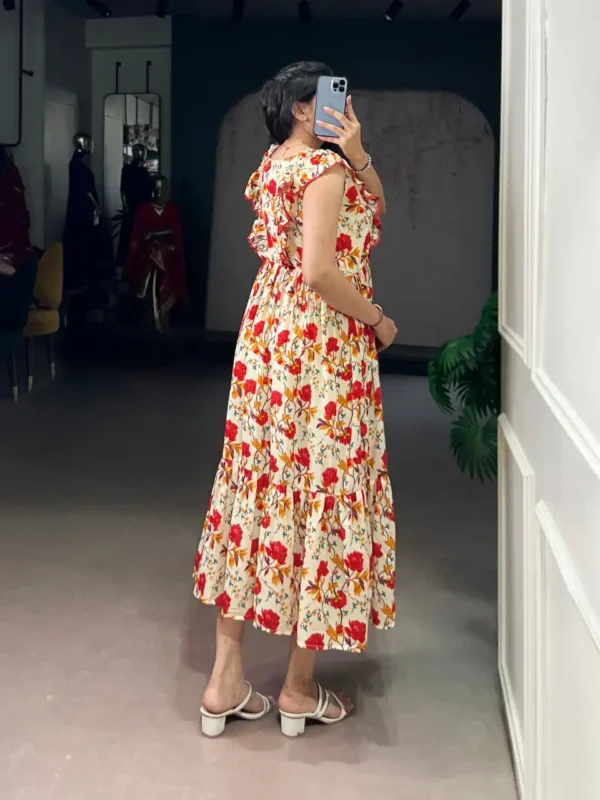 Launching WMN 4506 Maslin Silk Floral Print Frock Kurti Collections Wholesale 2026 4 Launching WMN 4506 Maslin Silk Floral Print Frock Kurti Collections Wholesale 2026