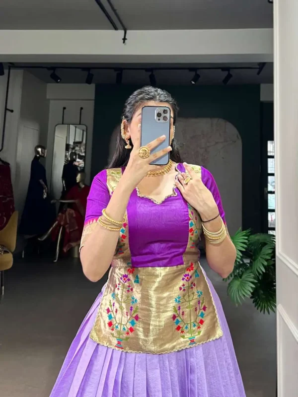 Beautiful WMN 1132 Cotton Silk Festive Wear Skirt Top 03 Pcs Set Wholesale 2026 4 Beautiful WMN 1132 Cotton Silk Festive Wear Skirt Top 03 Pcs Set Wholesale 2026