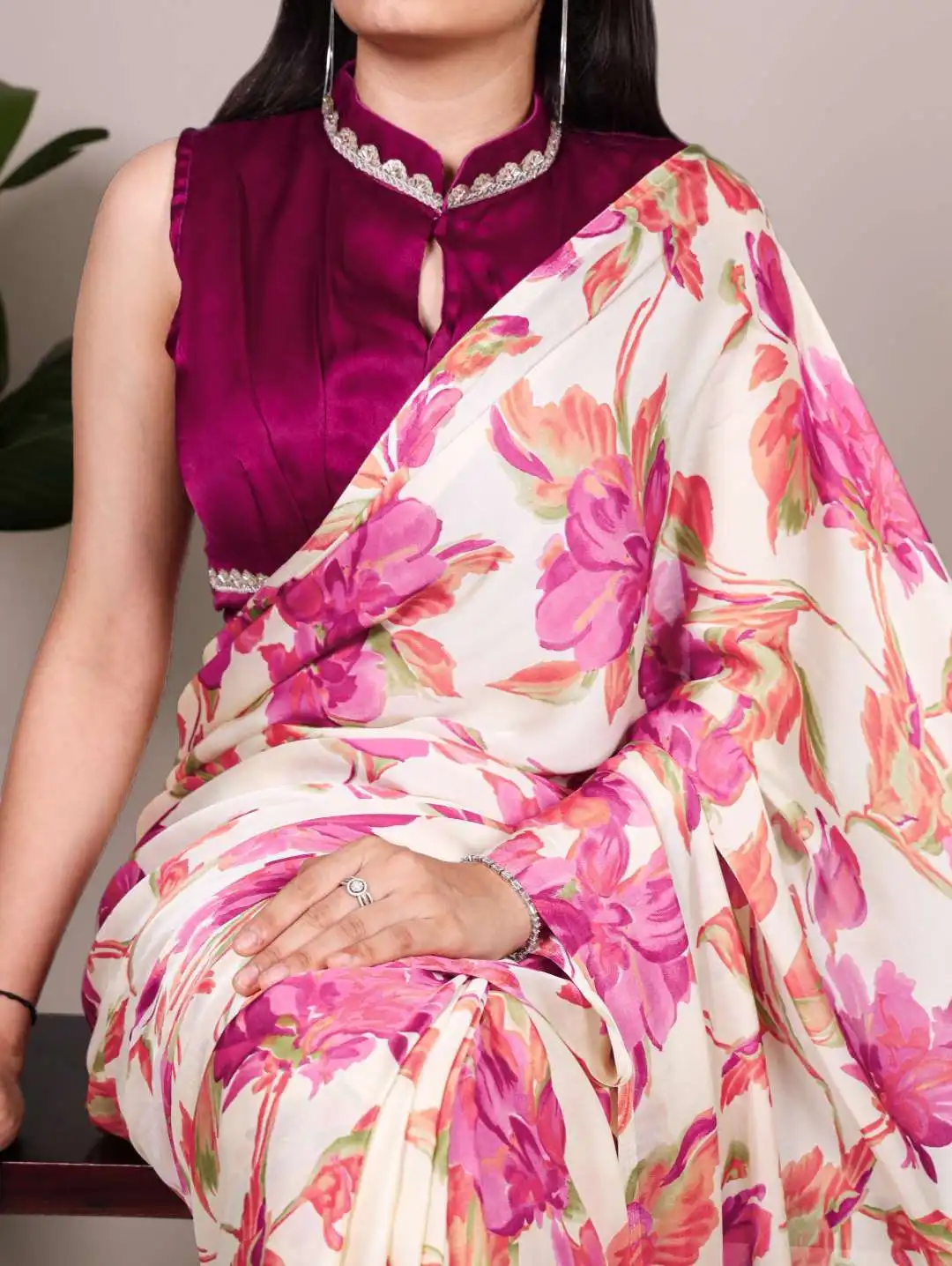 WMN 7008 Satin Silk Floral Printed Saree 04 Pcs Set Wholesale 4 Buy WMN 7008 Satin Silk Floral Printed Saree 04 Pcs Set Wholesale 2026