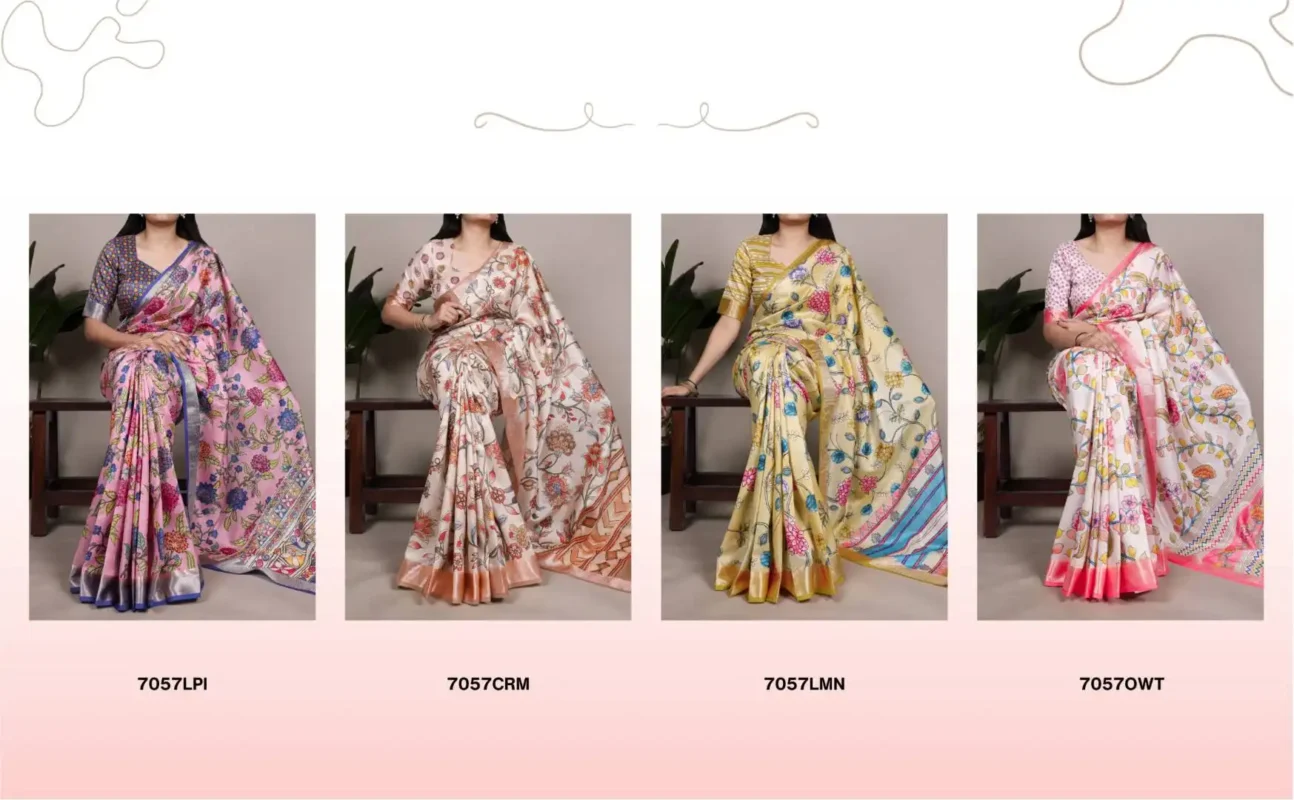 Launching WMN 7057 Tasar Silk Floral Printed Saree Collection Wholesale 2026 6 Launching WMN 7057 Tasar Silk Floral Printed Saree Collection Wholesale 2026