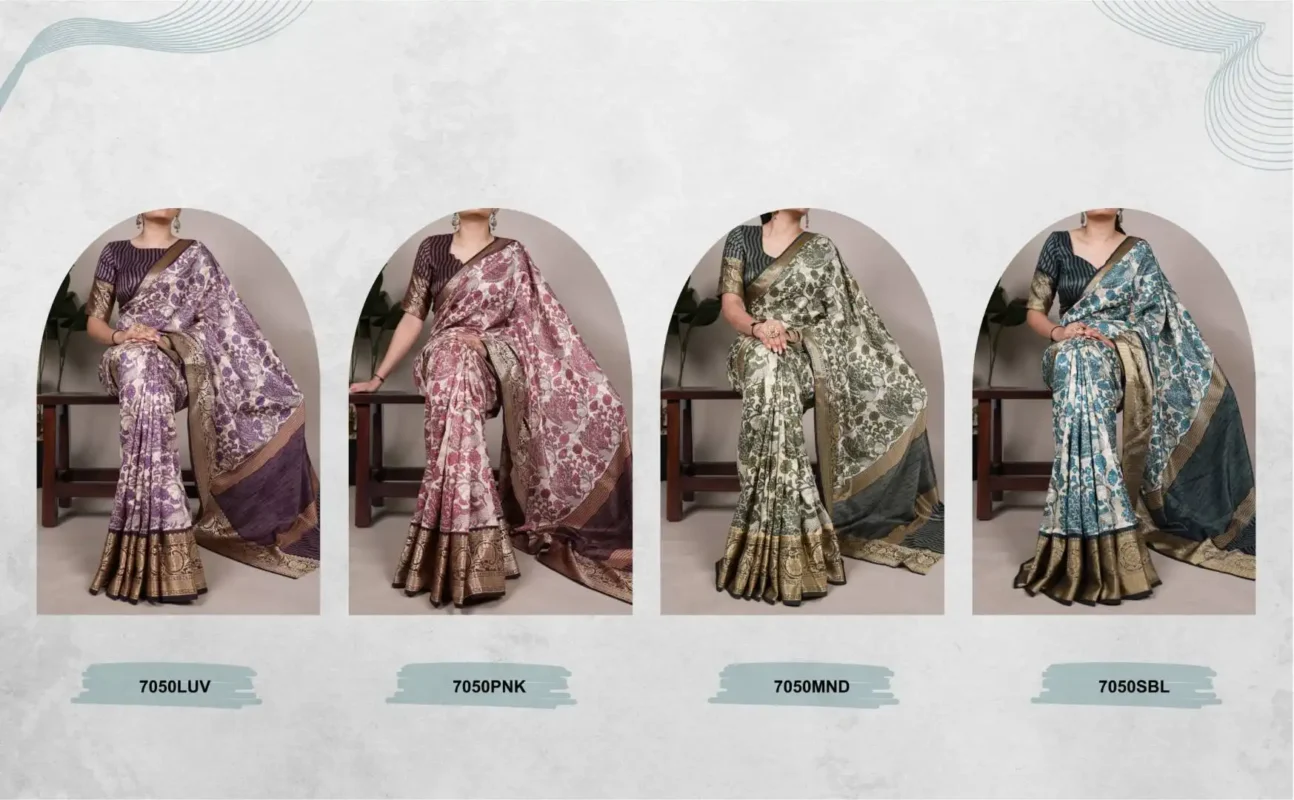 Stylish WMN 7050 Tasar Silk Printed Saree Below 1000 Wholesale 2026 6 Stylish WMN 7050 Tasar Silk Printed Saree Below 1000 Wholesale 2026