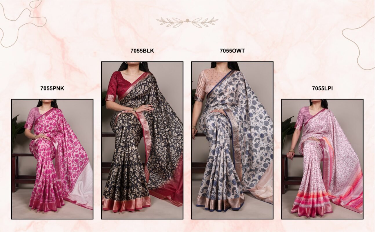 Launching WMN 7055 Tasar Silk Printed Saree With Viscose Border Wholesale 2026 6 Launching WMN 7055 Tasar Silk Printed Saree With Viscose Border Wholesale 2026