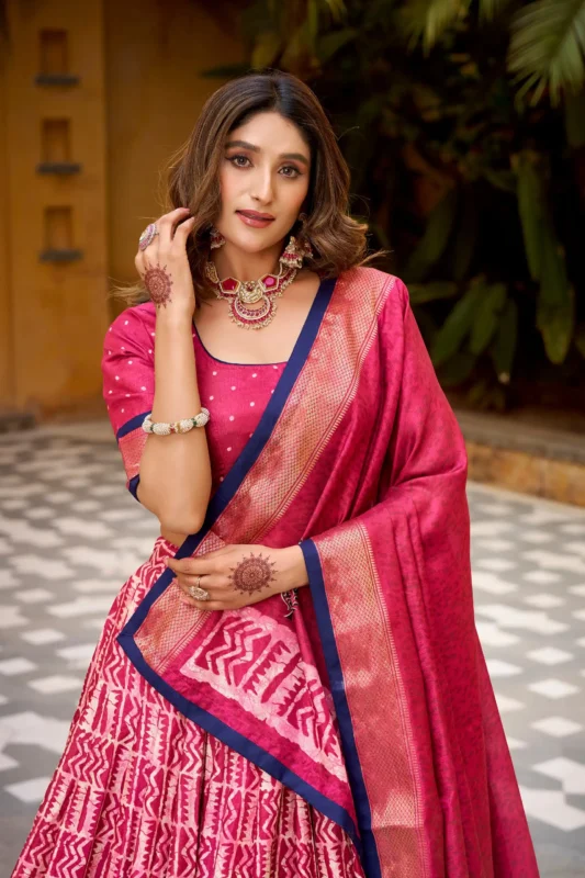 Launching WMN 1252 Dola Silk Batik Printed Lehenga Choli Wholesale 2026 3 Launching WMN 1252 Dola Silk Batik Printed Lehenga Choli Wholesale 2026