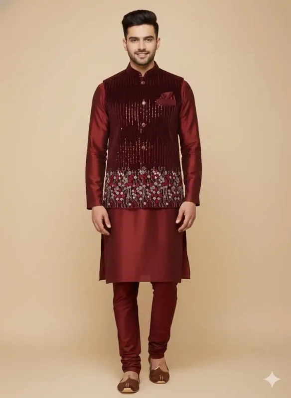 Buy Shyam Vol 78 Men Kurta Pajama With Koti For Wedding Wholesale 2026 2 Buy Shyam Vol 78 Men Kurta Pajama With Koti For Wedding Wholesale 2026