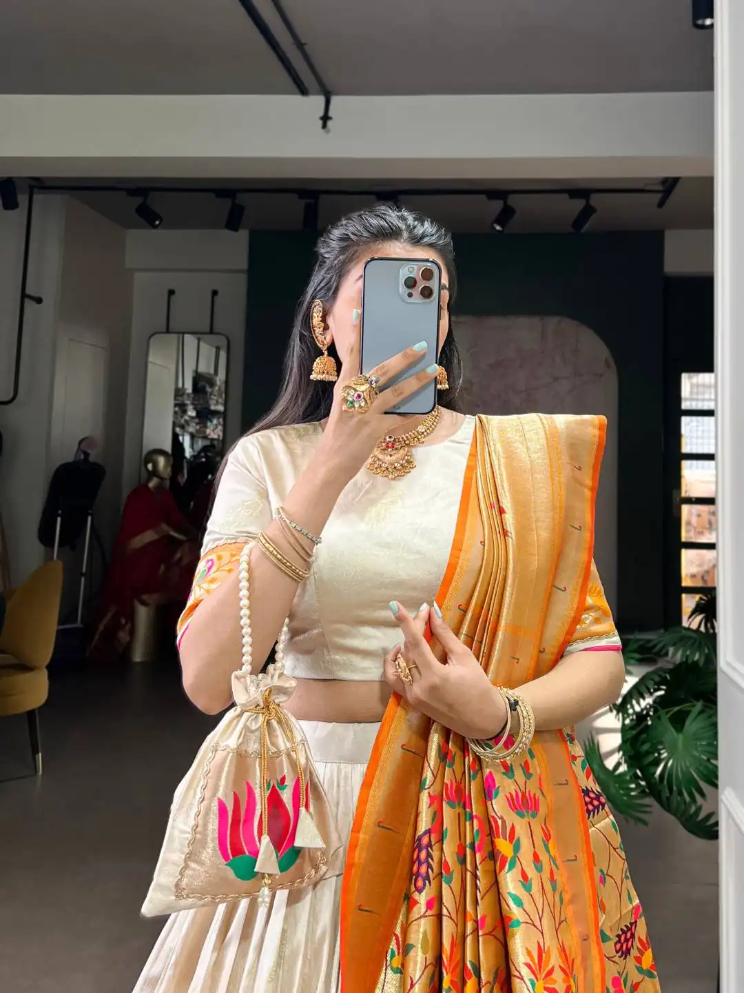 WMN 2031 Silk Paithani Lehenga Choli with Zari Weaving And Lace Border Wholesale Surat Wholesale 8 Buy WMN 2031 Silk Paithani Lehenga Choli with Zari Weaving And Lace Border Wholesale Surat Wholesale 2026