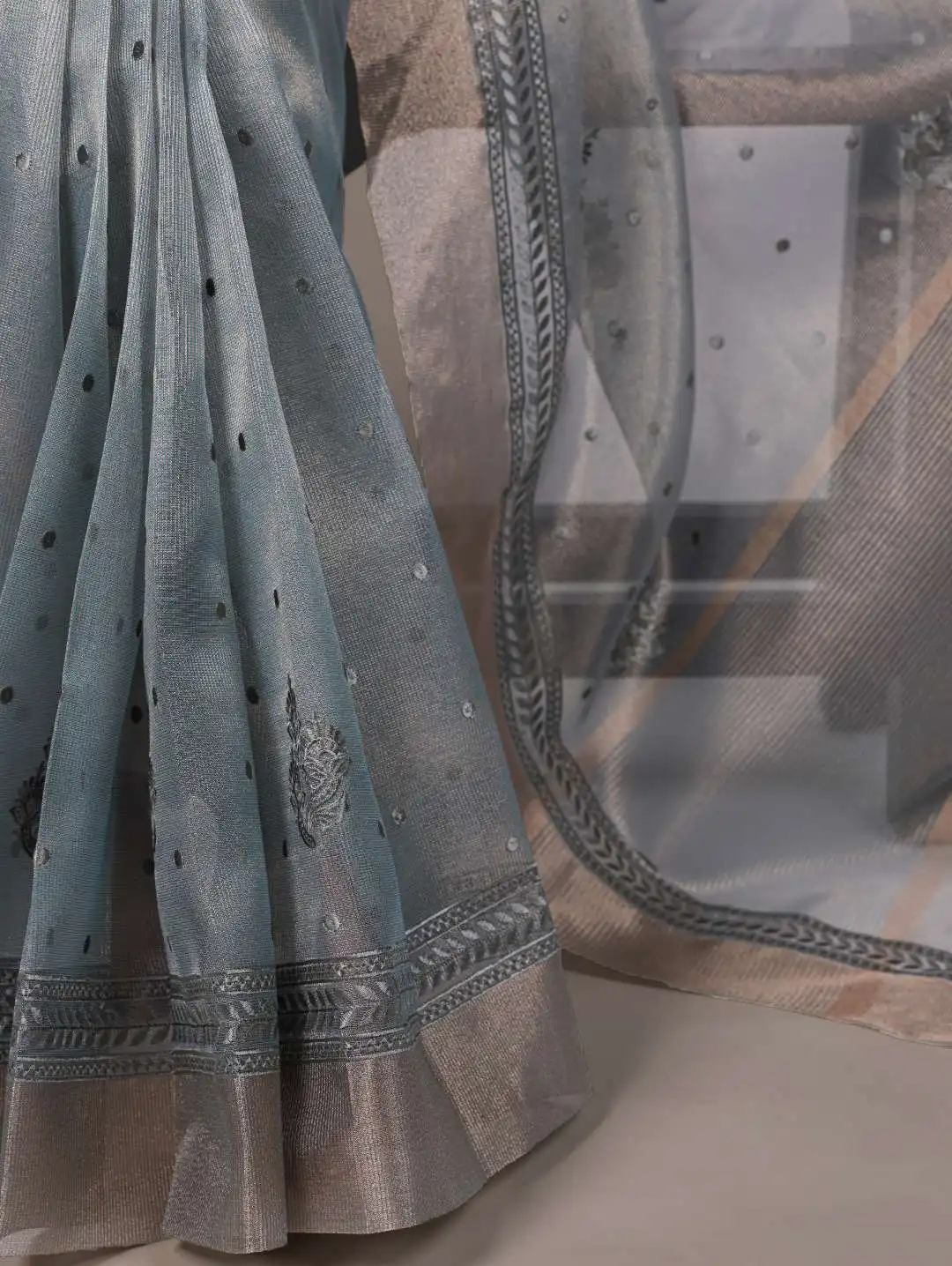 WMN 7402 Poly Shimmer Embroidery Saree 05 Pcs Set Wholesale 5 Launching WMN 7402 Poly Shimmer Embroidery Saree 05 Pcs Set Wholesale 2026