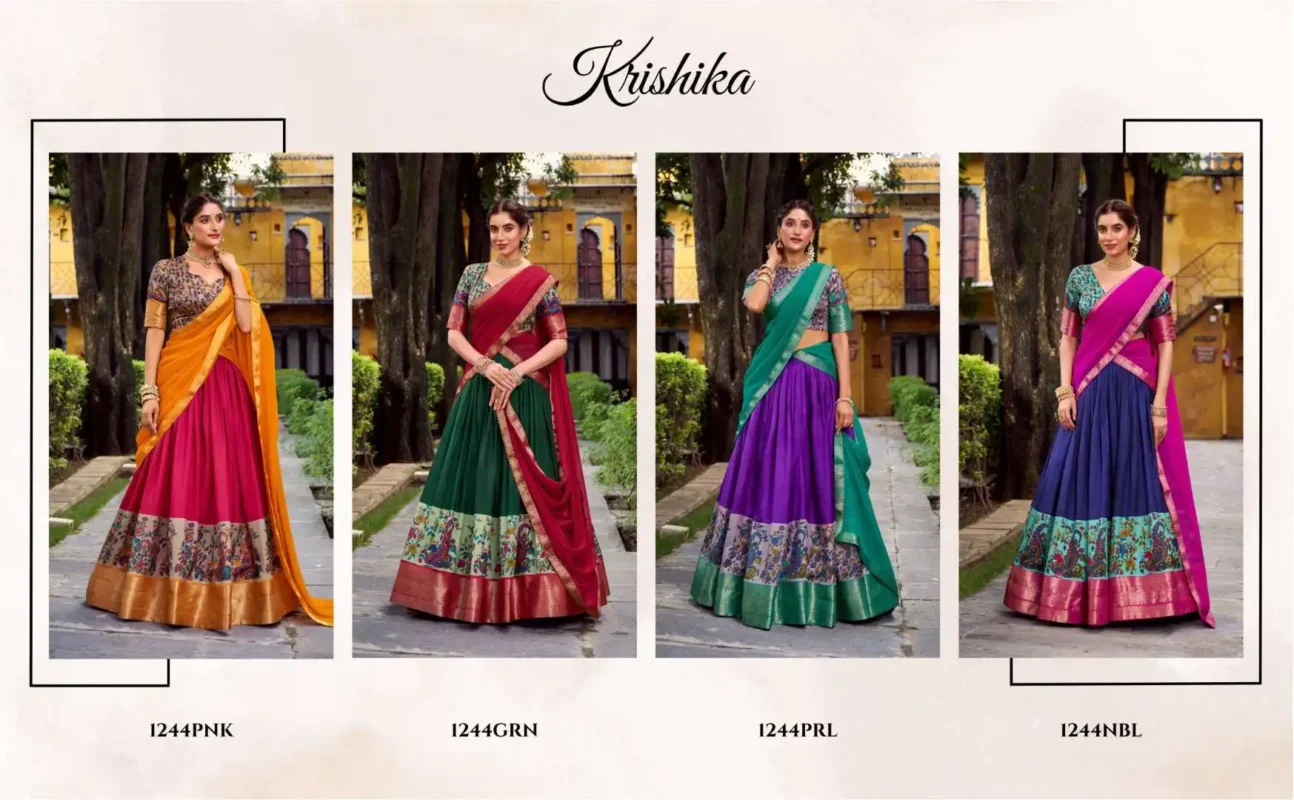 Launching WMN 1244 Krishika Aastha Silk Chaniya Choli 04 Pcs Set Wholesale 2026 7 Launching WMN 1244 Krishika Aastha Silk Chaniya Choli 04 Pcs Set Wholesale 2026